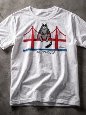 B. Kliban Cat San Francisco Golden Gate Bridge.
